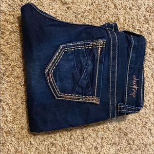 Daytrip- dark wash bootcut jeans. Size 26 Long.